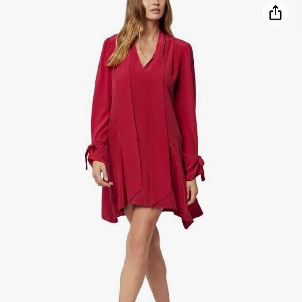 Joie Billie Tie-Neck Silk Shift Dress NWOT